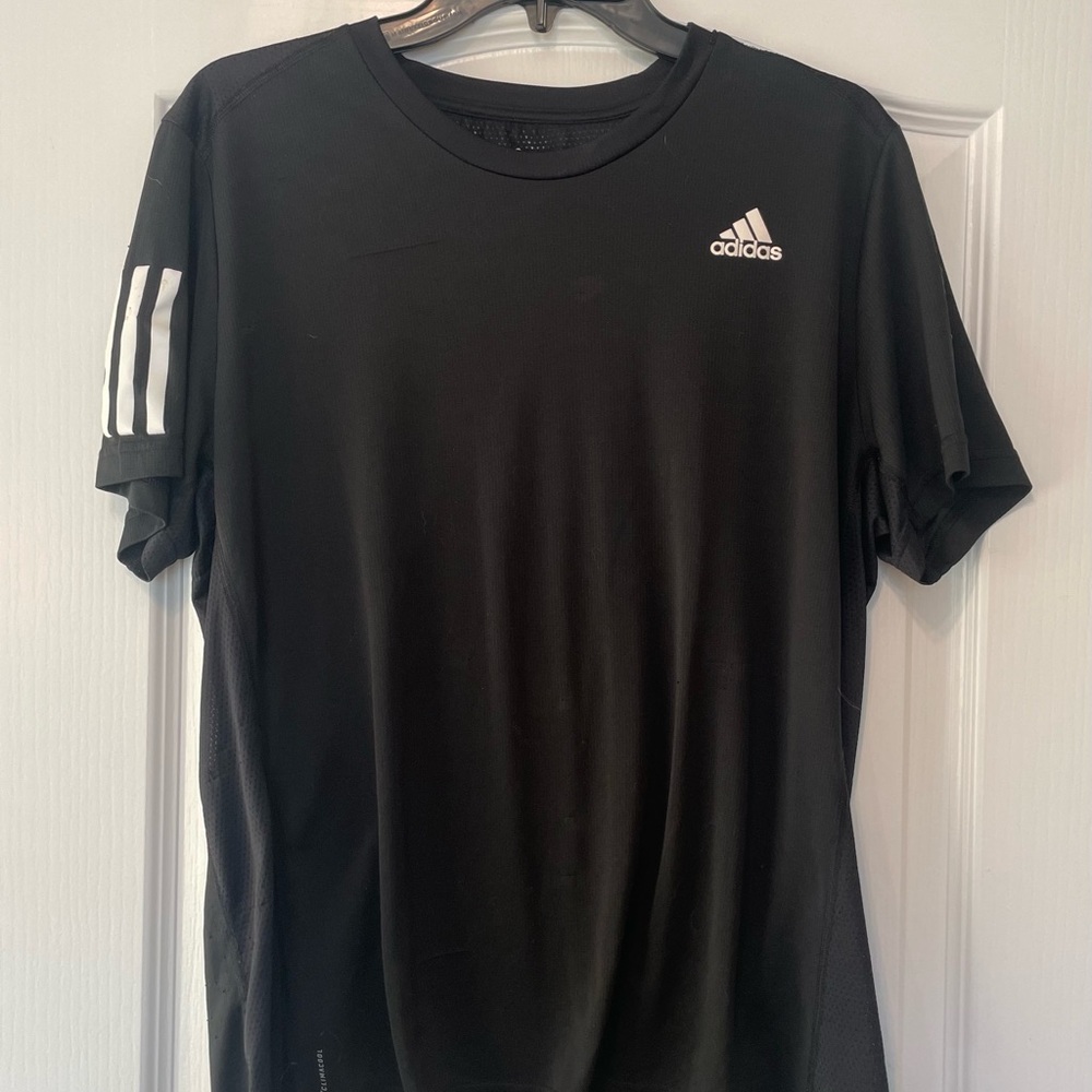 Adidas Black Short Sleeve Tee Classic Crew Neck